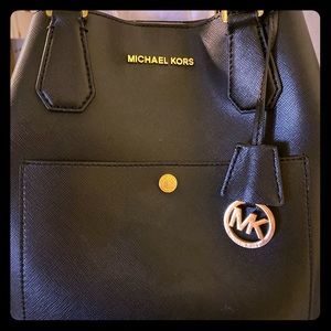 Michael Kors black satchel shoulder bag